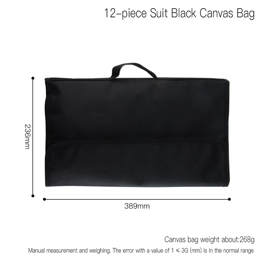 Xyj Carry Case Knives Bag Durable Storage Chef Knife Roll Bag Kitchen Portable Storage 12 Pockets Carry Case Holder Black Color