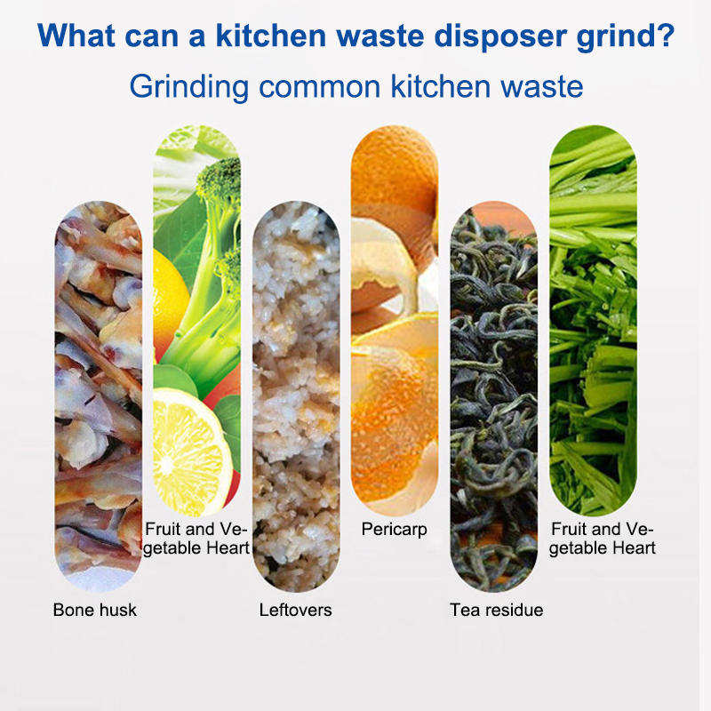 ADALI 800W Food Waste Disposer Wireless Switch Disposal Crusher High Power Food Garbage Processor Bone Grinder kitchen appliance