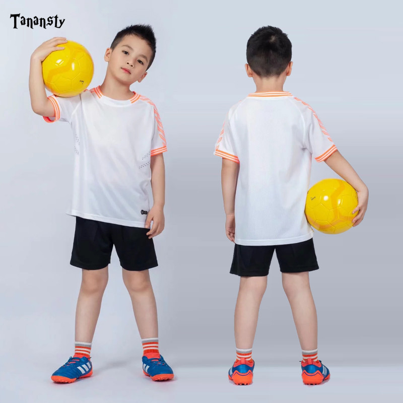 Futbol Training Uniforms Sportsman Wear Football Jerseys Sports Suit for Child Customize Soccer Uniform Youth Football Set Blank