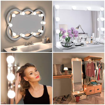 Vanity Mirror Hollywood Style LED Lights Kit with Three Light Modes and 10 Dimmable Light Bulbs Dimmer Memory for Bathroom