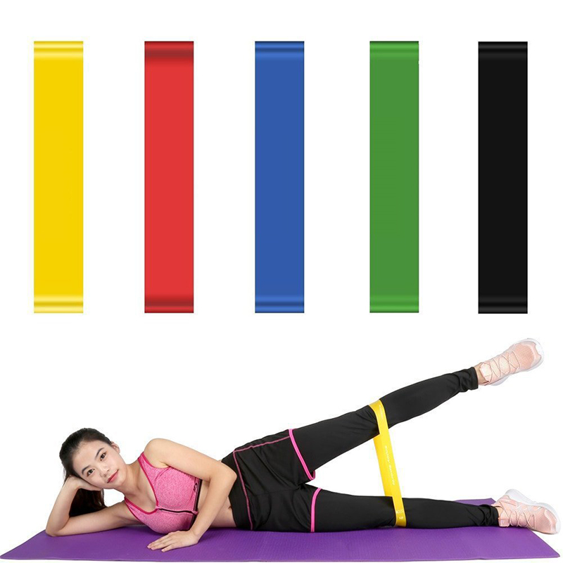 Fitness Home Gym Yoga Latex Set 5Pcs/ Set Workout Resistance Bands Loop Set Fitness Yoga Booty Leg Exercise Band