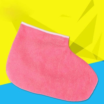 1 Pair Wax Bath Socks Wax Booties Foot Spa Cover Thin Cotton Mittens Feet Hand Care Set P9