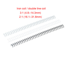 50-100pcs/set 34/23-hole iron ring binding machine supplies 3: 1/2:1 Easy to disassemble and install Metal ring binding