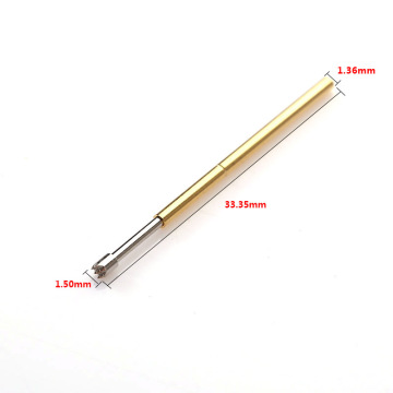 Length 33.35mm With Sharp Angle Needle head Spring Test Probe P100-H2 Brass Electrical Instrume Tool For Test Circuit Board