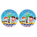 6pcs/lot 7 Inch New Cute Little Pirate Paper Plate Disposable Round Paperboard Plate Dish for Kids birthday party Supplies&Decor