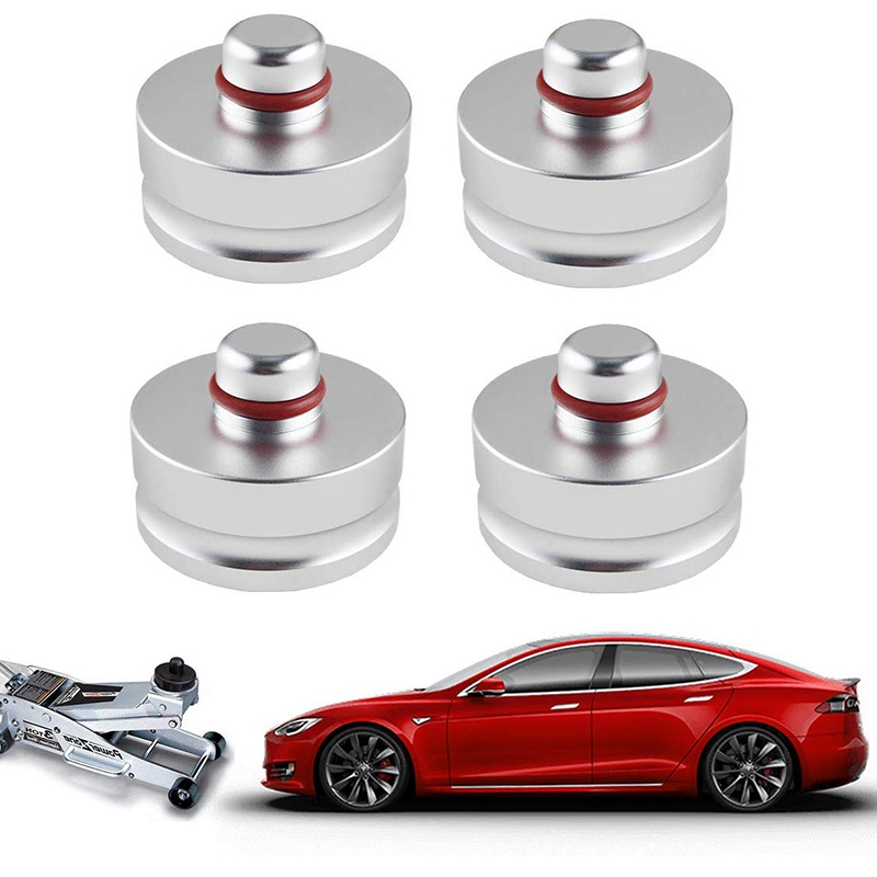 4 Pcs Jack Lift Point Pad Adapter Aluminum for Tesla Model 3 Models -Safely Raising Vehicle - Protects Car Jack From Daing Te