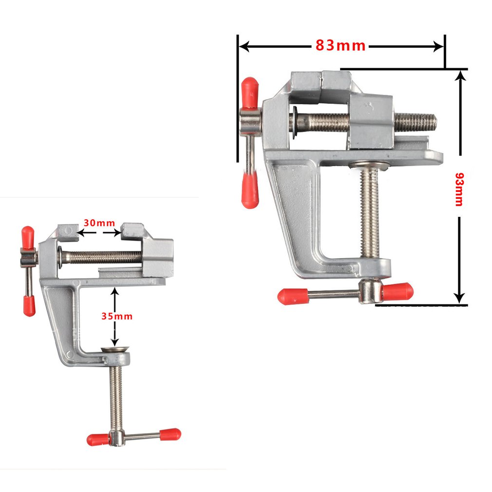 35MM Table Vise Bench Clamp Mini Bench Vise Table Screw Vise Aluminium Alloy for DIY Craft Mold Fixed Repair Tools Woodworking