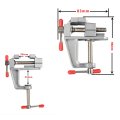 35MM Table Vise Bench Clamp Mini Bench Vise Table Screw Vise Aluminium Alloy for DIY Craft Mold Fixed Repair Tools Woodworking