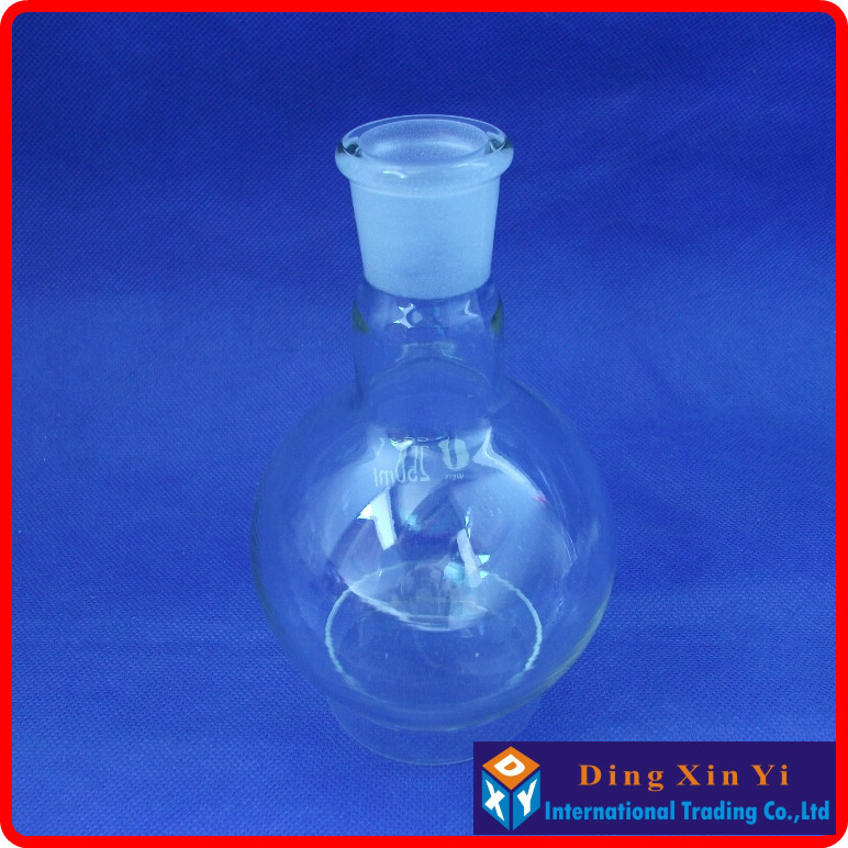 (2 pieces/lot) 250ml 24/29 single neck round-bottom flask,Boiling Flask round bottom,short neck standard ground mouth