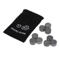 9 Pieces / Set of Whiskey Alcoholic Beverage Wine Cooler Stone Sipping Ice Cube Round Rock Wedding Gift Bar Tool Accessories