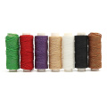 Top Durable 50 Meter 0.45mm Round Leather Waxed Thread Cord for DIY Handicraft Tool Hand Polyester Stitching Thread Multicolor