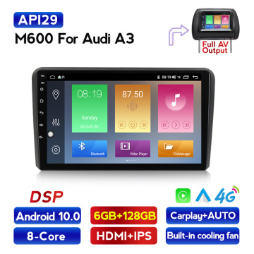 IPS screen 4G 64G Android 10 Car DVD Player For Audi A3 8P 2003-2012 S3 2006-2012 RS3 Sportback 2011 With GPS navigation DSP BT