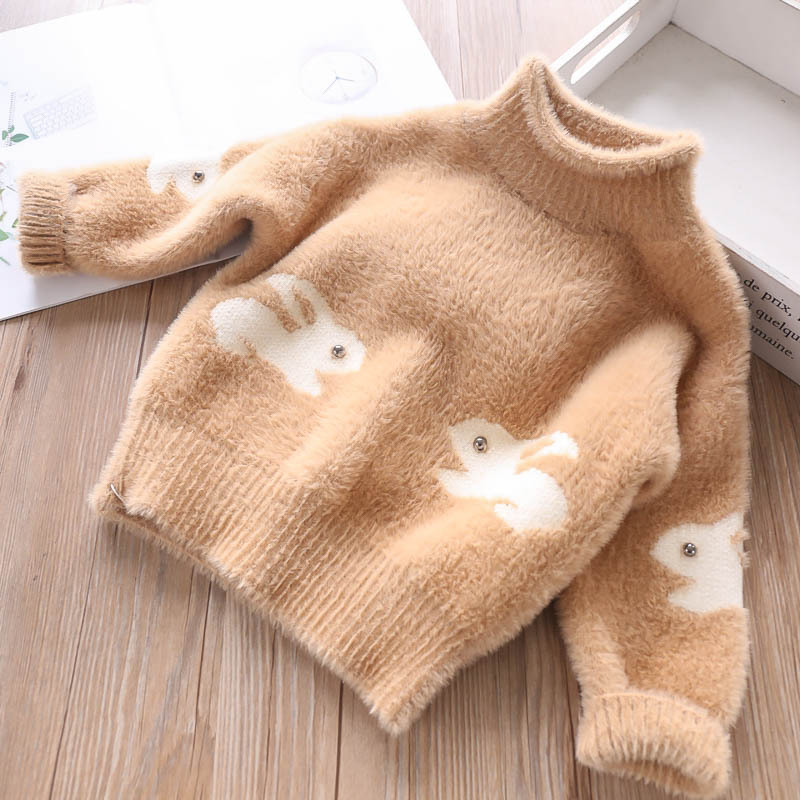 cartoon animals girl sweaters winter girl sweaters 2 4 years toddler knitting pullovers top korean style cardigans warm kids