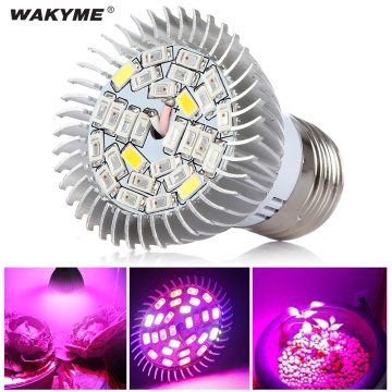 WAKYME 18W 28W LED Grow Light E27 Phyto Lamp UV IR Full Spectrum Plant Lamp Phytolamp for Plants Indoor Seed Flower Seedling