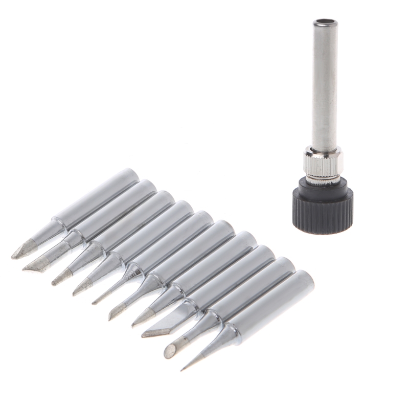 11Pcs/Set 900M-T Soldering Iron Tips Lead Free for Hakko 936 Lukey 852D 898d SAIKE Soldering Station Great Value