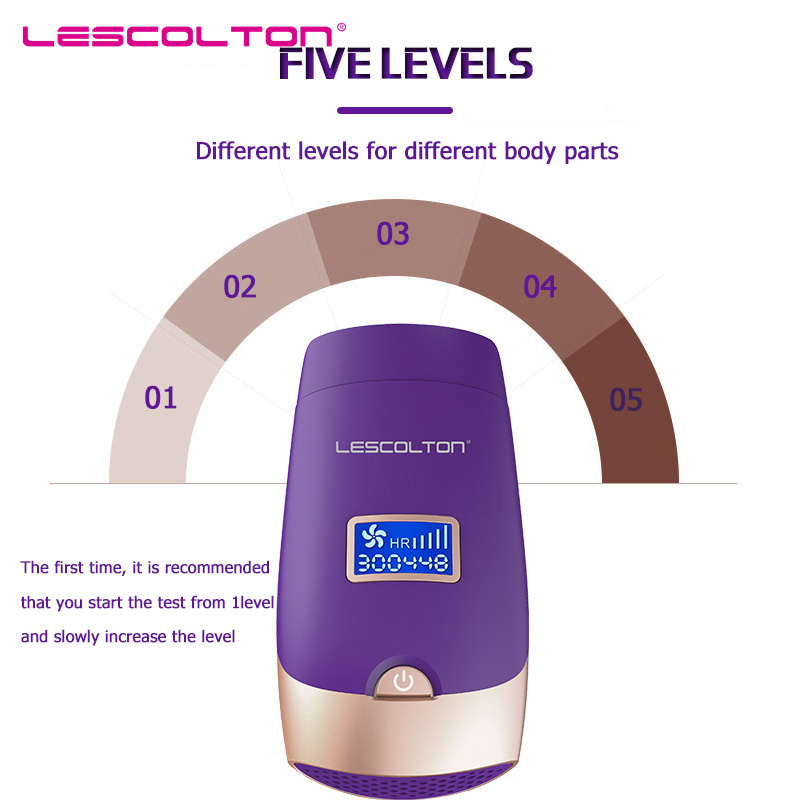 Lescolton 1300000 times 5in1 IPL Epilator permanent Hair Removal With LCD Display Machine Laser For Boay Bikini Face Underarm