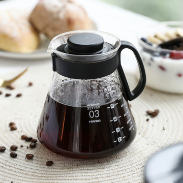 Japan Hario V60 Pour Over Glass Range Coffee Server Carafe Drip Coffee Pot Coffee Kettle Brewer Barista Percolator Clear
