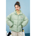 INMAN Winter Short Standing Collar Thermal Fashion White Duck Down Embroidered Coat Women's Down Jacket