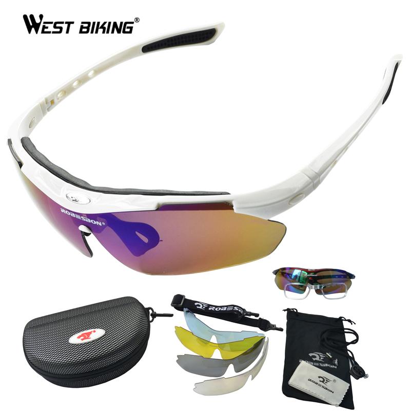 West Biking Color 5 Lenses Frame Sports Sunglasses Gafas Ciclismo Polarized Sport Eyewear MTB Mens Profession Cycling glasses
