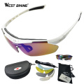 West Biking Color 5 Lenses Frame Sports Sunglasses Gafas Ciclismo Polarized Sport Eyewear MTB Mens Profession Cycling glasses