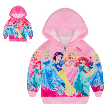 2 Colors Cartoon Snow White Girls Jackets Cute Halloween Princess Girls Coat Spring And Autumn Casual Thin Section Kids Clothes