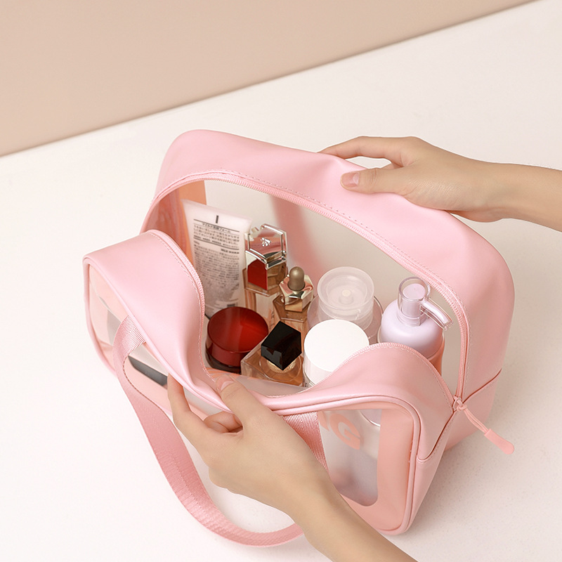 UOSC Travel Makeup Bag Women Zipper Make Up Transparent Makeup Organizer Case Necessaries Make Up Wash Toiletry Bags