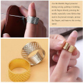 1PC Sewing Thimble Finger Protector Adjustable Thimble Metal Shield Protector for Needlework Craft DIY Embroidery Sewing Tools