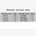 16:9 Foldable Projection Screen Portable White Projector Curtain 60/72/84/100\" N84A