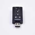 External USB Sound Card Adapter USB to 3D Audio 7.1 Channel Professional Microphone Headset 3.5mm For Win XP / 78 Android Linux