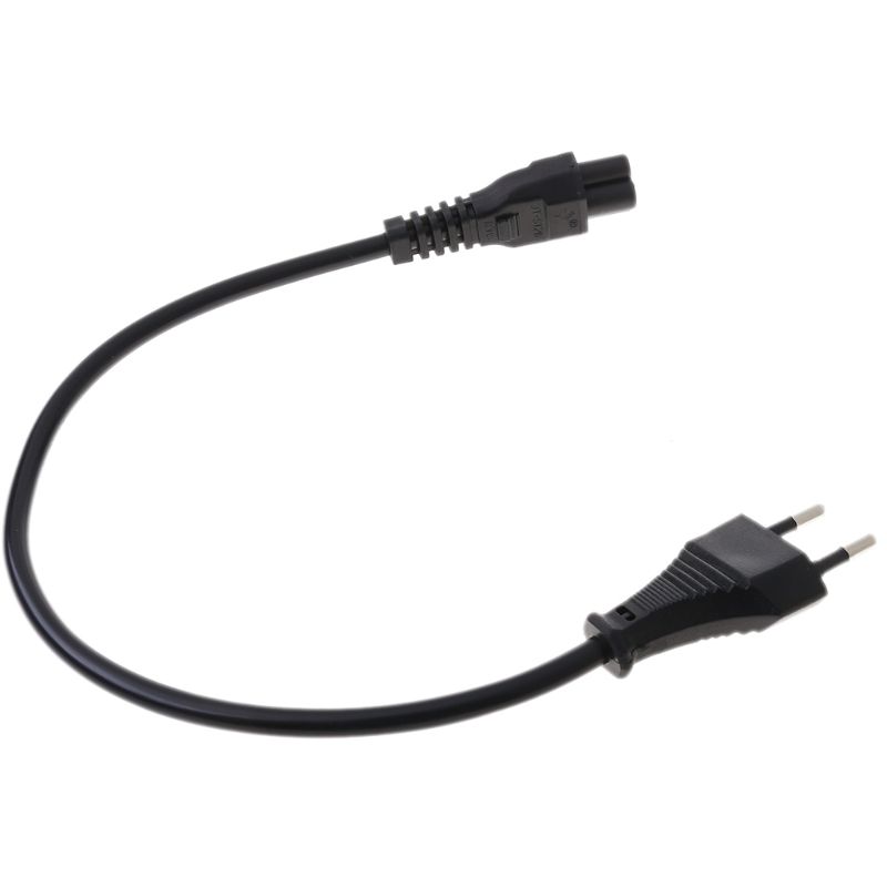 Power Adapter Cord EU 2 Pin Male To IEC 320 C5 Micky For Notebook Power Supply 30cm Drop Ship Support
