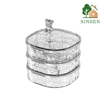 Bear Knob 3-Tier Earring Organizer