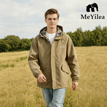 Fleece-lined Hooded Cargo Jacket for Teen Boys