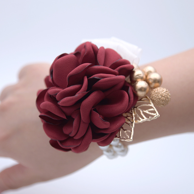 Wrist Corsage Bridesmaid Sisters Hand Flowers Artificial Bride Flowers For Wedding Dancing Party Decor Bridal Prom Accessories