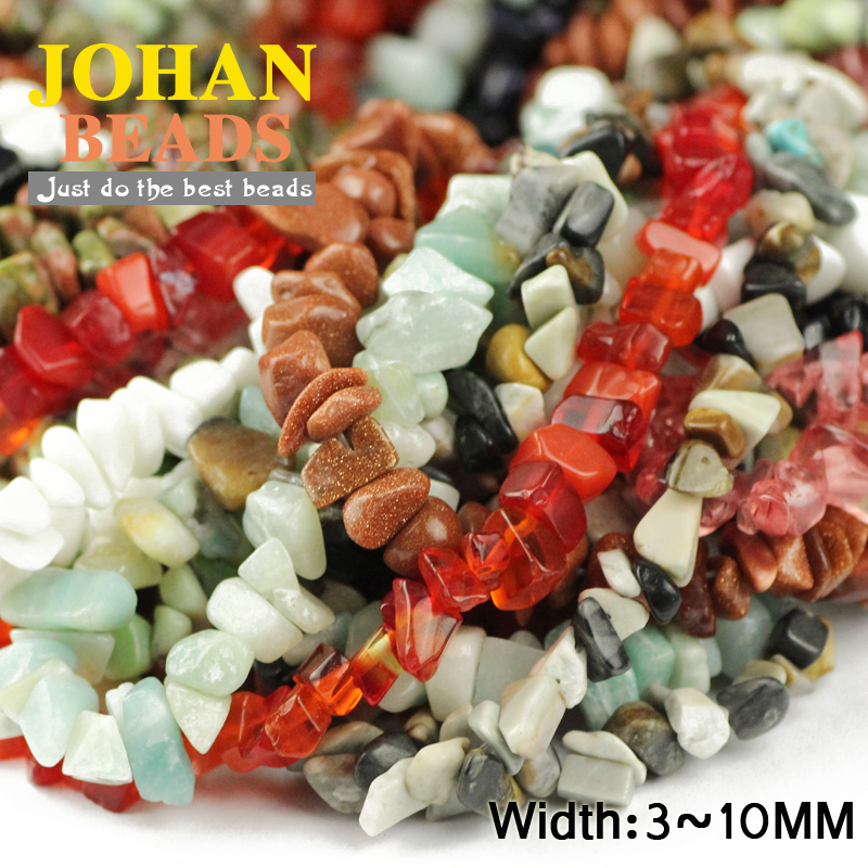 JHNBY Natural Stone Amazonite,Opal,Sodalite,Garnet,Sandstone,Chorite Crystals Irregular Gravel beads 80~88cm Jewelry making DIY