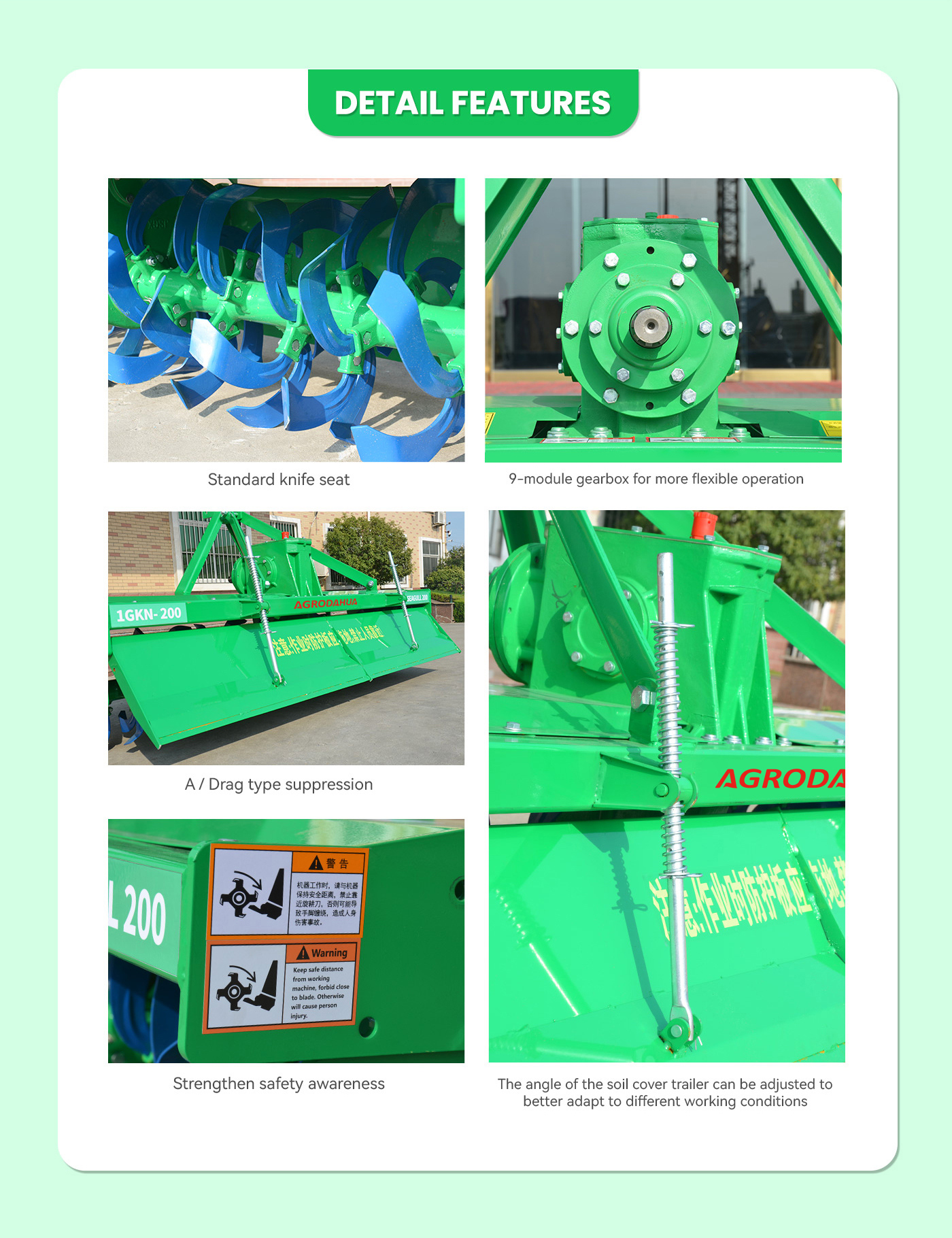 Dryland rotary tiller