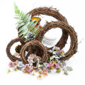 1pcs Rattan Ring Artificial flowers Wedding bride Garland Dried flower frame For Home Christmas Decoration DIY floral Wreaths