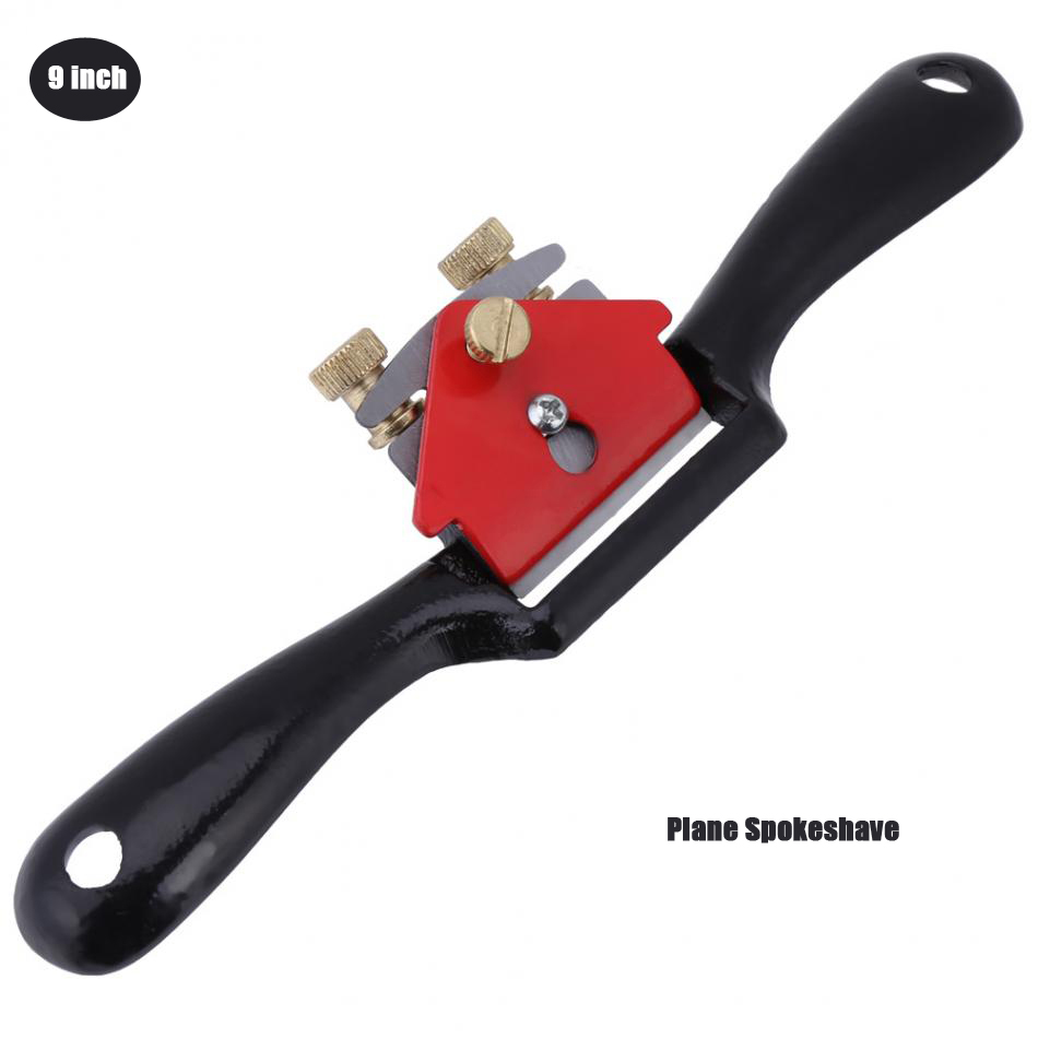 New 9" Adjustable Plane Spokeshave Woodworking Hand Planer Trimming Tools Wood Hand Cutting Edge Chisel Tool with Screw