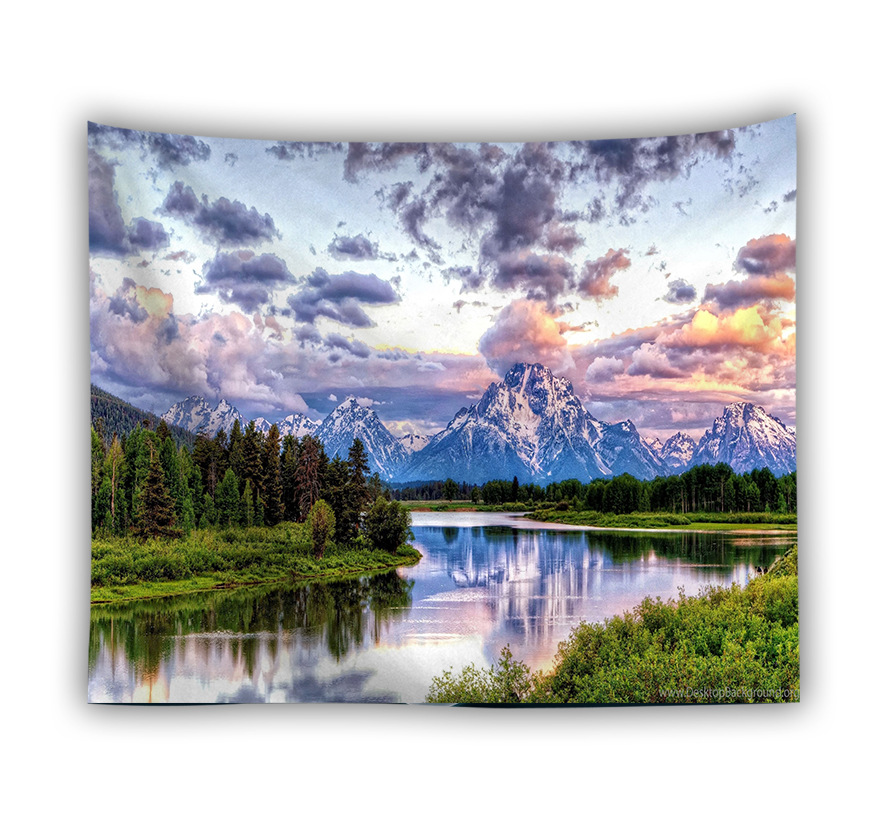 Home Decoration Dream Forest Tapestry Stream Wall Hanging Beach Picnic Carpet Camping Tent Sleeping Mat Bed Sheet Wall Cloth