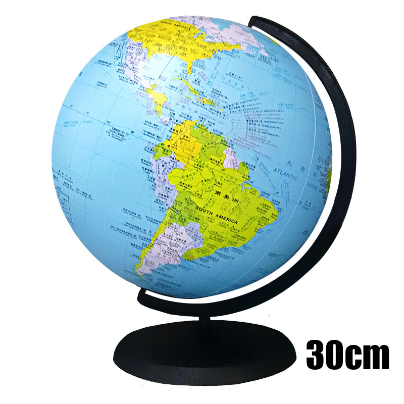 30CM Inflatable Globe Map Ball Geography Learning Educational World Earth Ocean Beach Ball Kids Geography Educational Supplies
