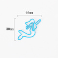 TUTU 20pcs/pack blue Paper Clip Mermaid Shaped Paper Clips Great For Paper Clip Collector Office School Gift H0476