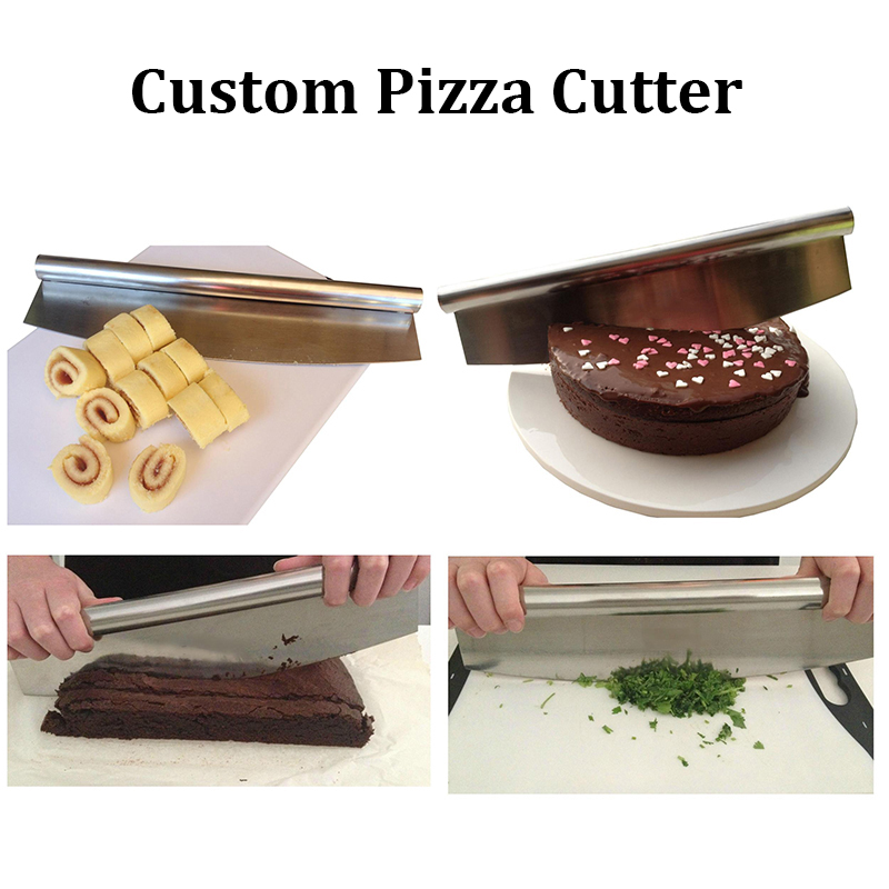 35 cm Pizza Cutter Stainless Steel Rocking Pizza Chopper High Quality Kitchen Knife Design Custom Cutter Tool