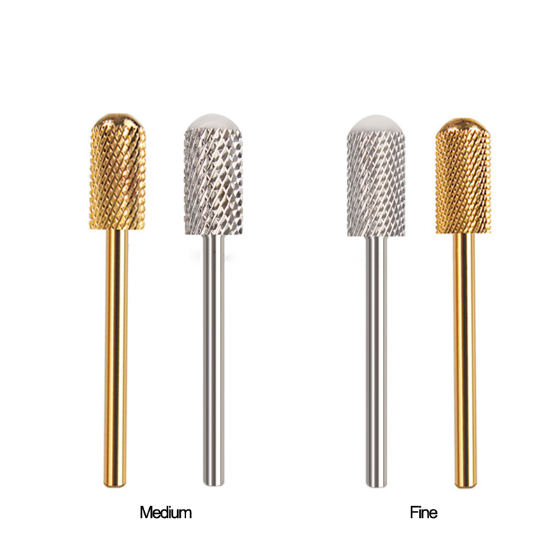 RIKONKA Golden Carbide Nail Drill Bits Manicure Machine Accessory Ceramic Milling Cutters For Manicure Electric Dill Nail Files