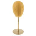 Premium Adjustable Height 21inch Suede Cork Mannequin Head Model Hat Wig Display Stand Rack with Metal Stand- 4 Colors Choose