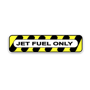 Personality Fashion JET FUEL Only Safety DIESEL Car Sticker Windshield Vinyl Scratches Waterproof PVC 3.8cm X 16.5cm