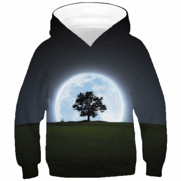 Planets Galaxy Moon Tree Children 3D Hoodies Spring Autumn Kids Hoody Sweatshirts Boys Pullovers Girls Hoodie Baby Clothes Coat