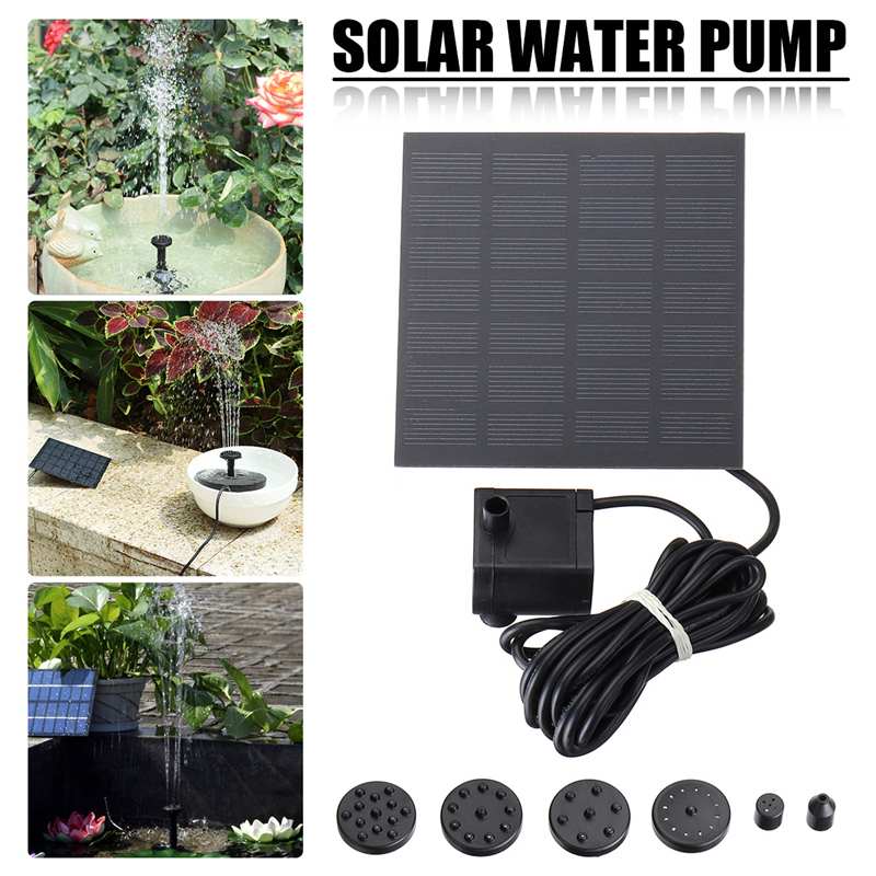 200L/H Mini Solar Powered Submersible Fountain Pump Watering Garden Supplies Pond Fish Tank Submersible Water Pump