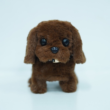 Adorable Small Solid Golden Puppy Electric Plush Toy