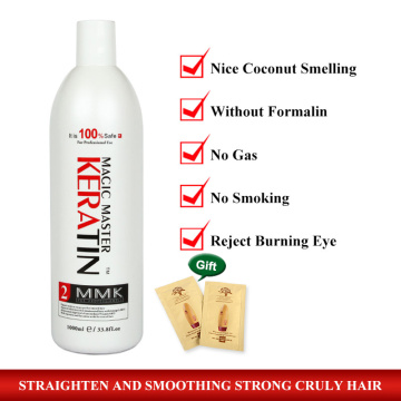 Keratin1000ml Without Formalin Magic Master Fresh Smelling Keratin Hair Treatment Straight and Helpful for Damaged Frizzy Hair