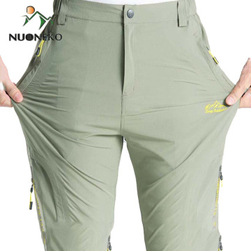 NUONEKO Stretch Hiking Pants Men Summer Breathable Quick Dry Outdoor Pants Mens Mountain Climbing Fishing Trekking Trousers PN44