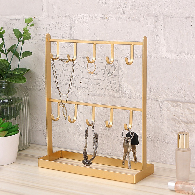 Tabletop Iron Jewelry Jewelry Earring Hanger Necklace Ring Earring Earring Shelf Display Shelf Porch Key Rack